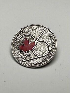 2005 Canada Maple Leaf Recognition Pin Silver Tone Anniversary Lapel Pin